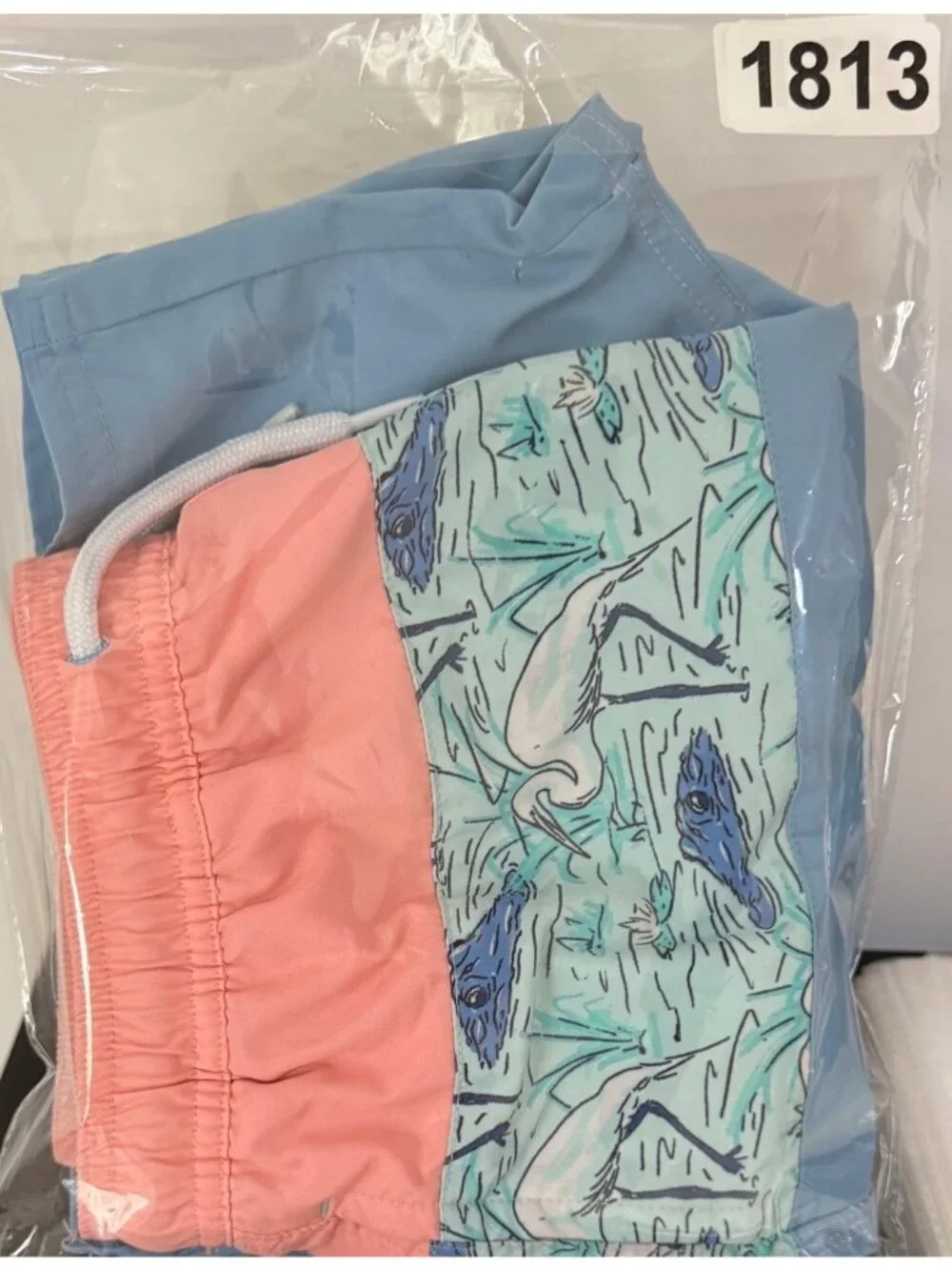 Vineyard Vines Boys Swim Shorts Size 16 Lined Trunks Blue / Peach